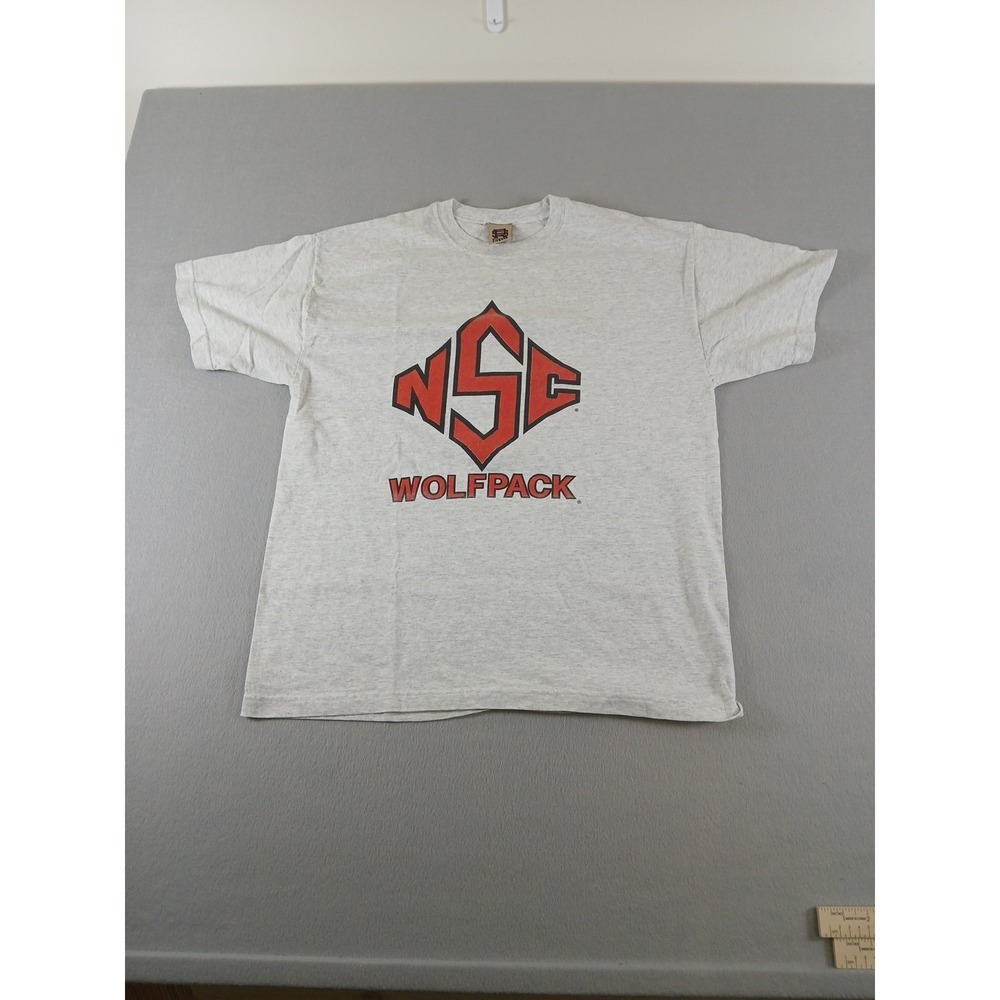 Vintage 90s  North Carolina State Wolfpack TShirt  Size Large  Rugged Sweats!!